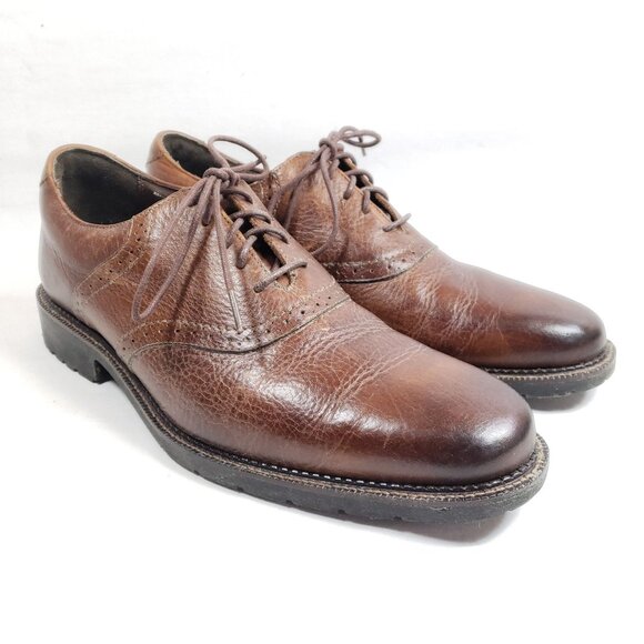 Neil M. Men's Size 8.5 Brown Leather Plain Toe Oxford - Picture 1 of 9